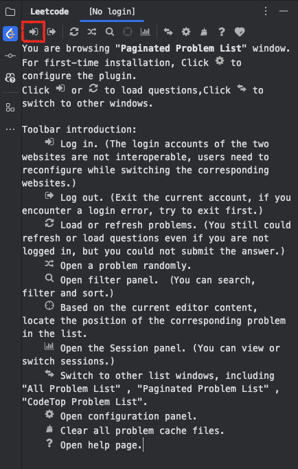 LeetCode login screen